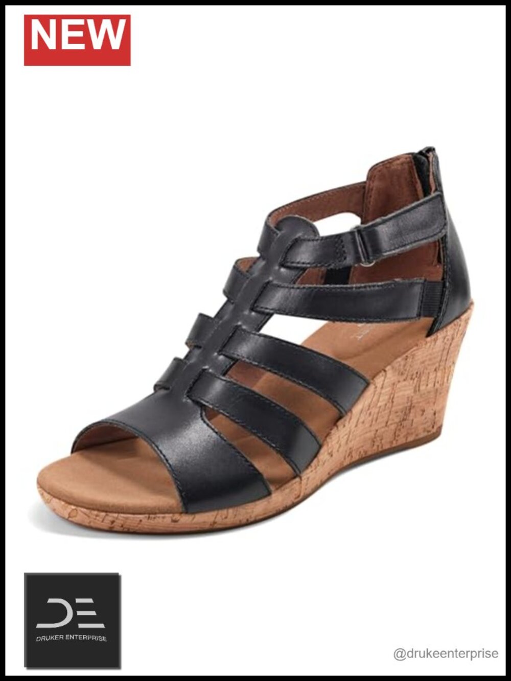 Women's Gladiator Sandals with Arch Support, Lightweight, Genuine Leather